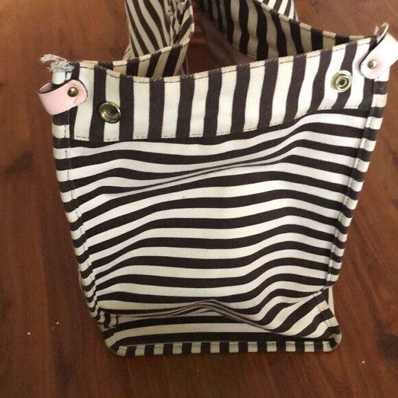 Vintage Henri Bendel brown and white canvas large tote bag - Picture 9 of 10